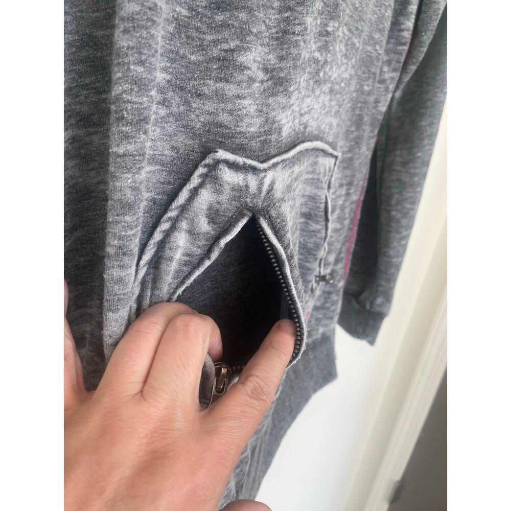 Y2K Roxy Gray and Pink Hoodie Sz XL - Picture 7 of 14